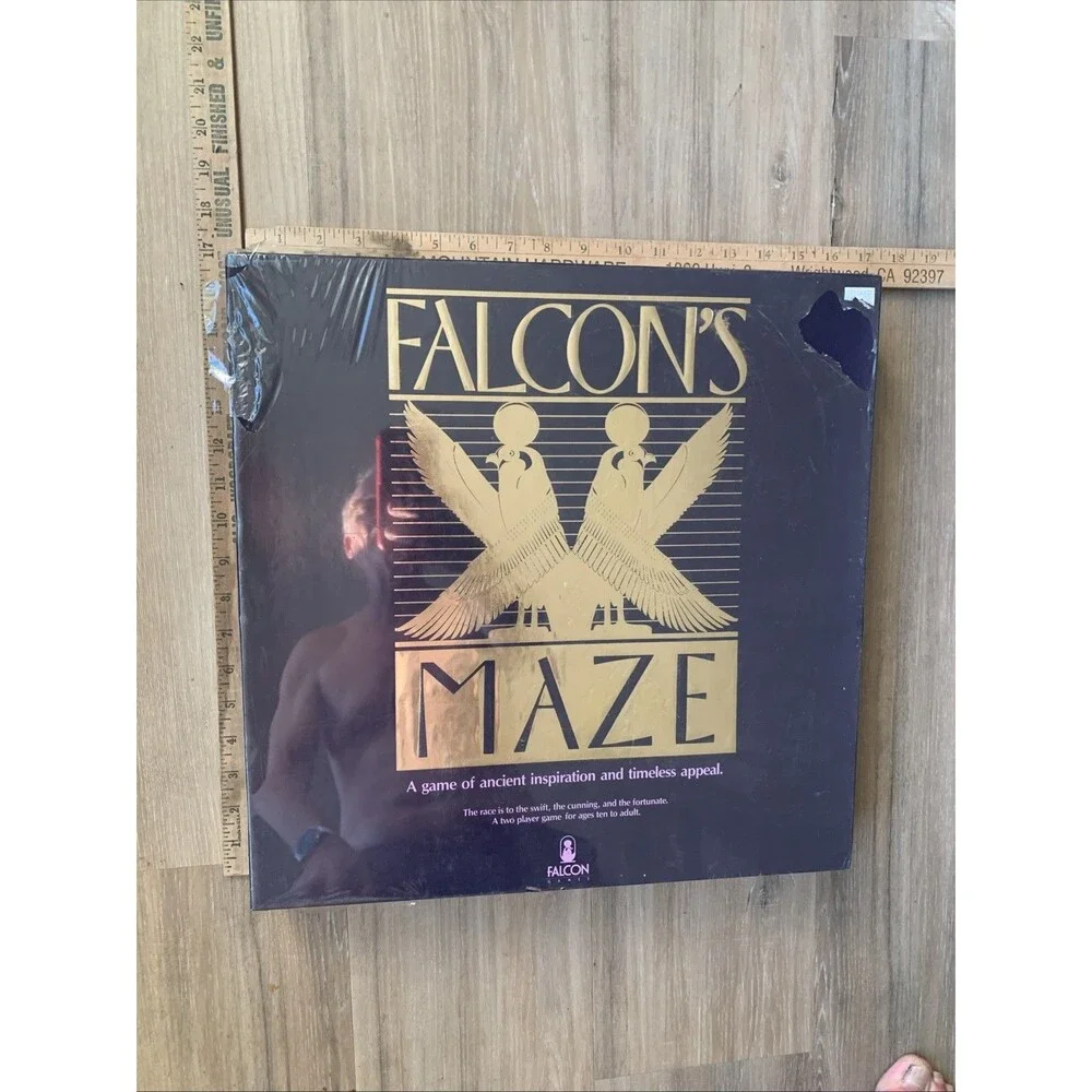 1986 Falcon Games FALCON'S MAZE Boardgame Red Tiger Eye Fluorite Egypt Theme NIB